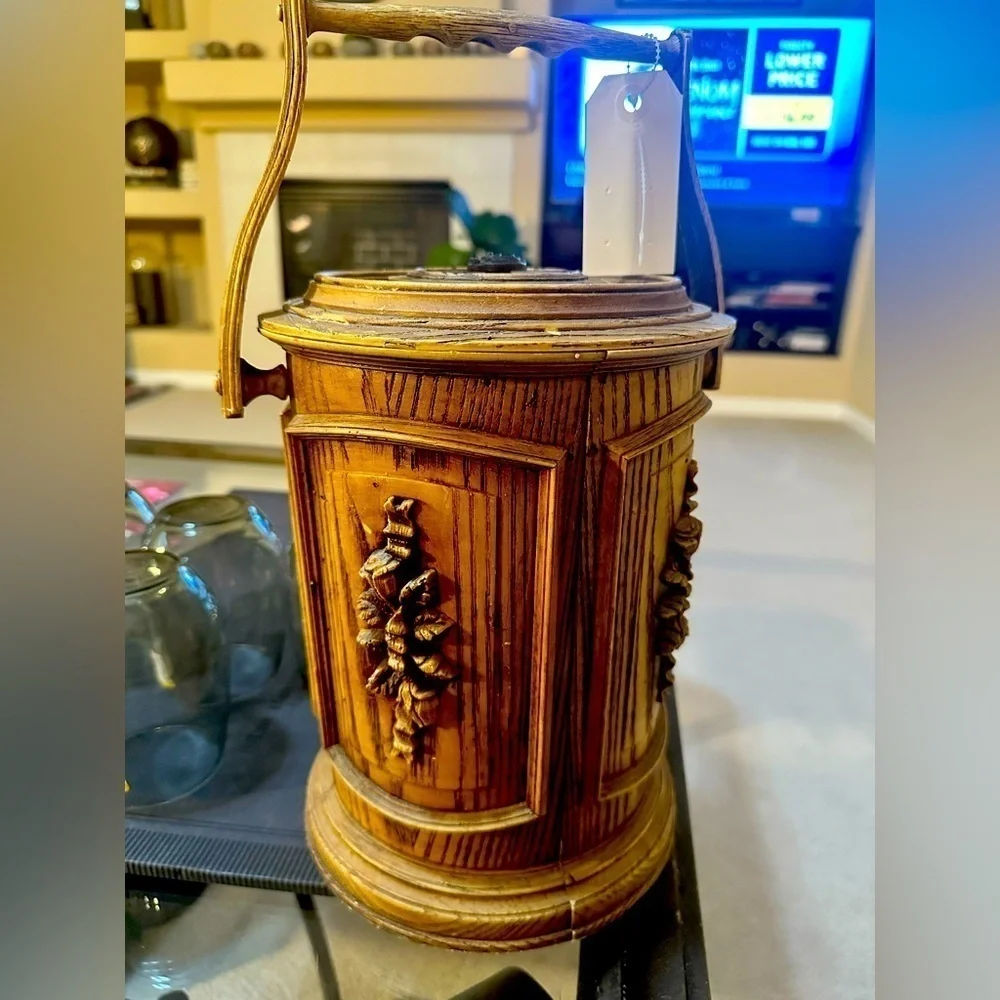 Tiki MCM Brentwood Collection by Supe…Vintage Faux Wood Ice Bucket